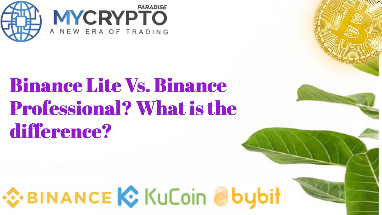 Binance Lite Vs. Binance Professional? What is the difference?