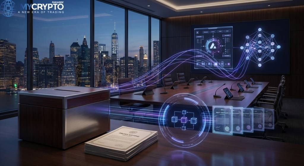 Broadridge on-chain governance tokenized equities