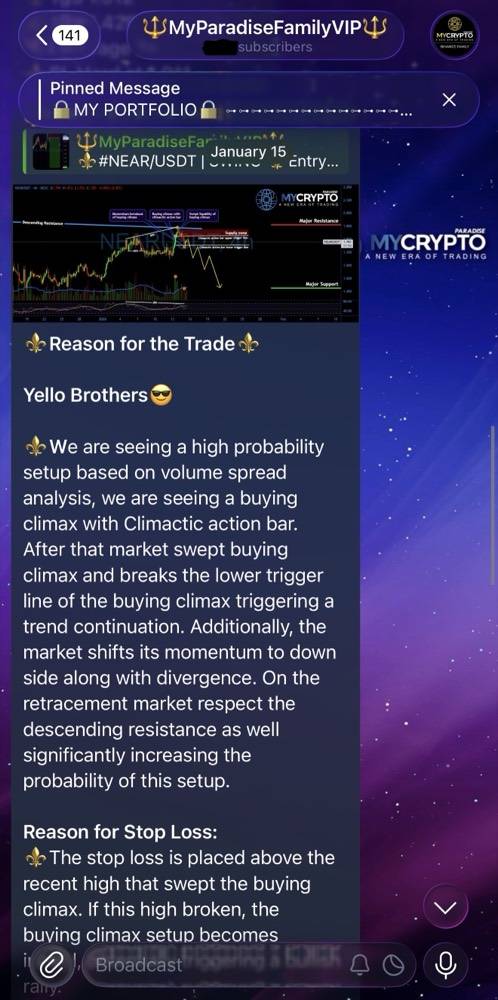 Reason for the trade post