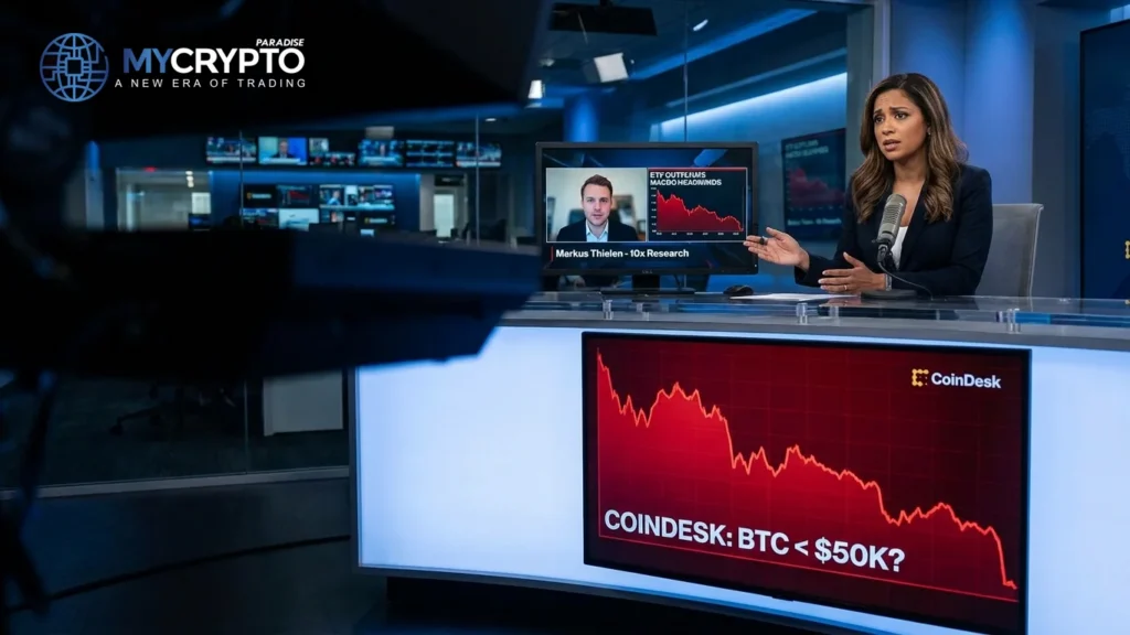 CoinDesk (@CoinDesk): Is Bitcoin headed below $50K?
@10xResearch’s @Markus10X tells @jennsanasie that ETF outflows, macro headwinds, and a lack of catalysts could push BTC even lower. Plus, why he’s still bearish on Ethereum, and says HYPE is overvalued.
00:00 Bitcoin Could Dip to $46K Before Year-End Rally
01:20 Bitcoin Falls Below $60K: What’s Driving the Selloff?
02:37 $4.5B in ETF Outflows, Saylor’s Bitcoin Sale, and Missing Catalysts
03:14 Why the Genius Act and CLARITY Weren’t Real Catalysts
05:00 When Does the Fed Turn Dovish? The Macro Case for a Rally
05:19 Kevin Warsh Nomination Was the Turning Point for Bitcoin
07:27 Why Bitcoin Could Break Below $50K to $46-47K
09:41 The 2022 Parallel: Grayscale’s SEC Win as the Sentiment Shift
11:06 Brand New Rails: Securitize Lists on NYSE
12:40 Where Does Bitcoin End the Year?
13:51 Why Markus Is Still Bearish on Ethereum
15:20 Stablecoin Activity Isn’t Accruing to ETH Holders
16:40 The Bull Case for ETH Has Broken Down
17:28 Hyperliquid Overvalued at $72?
18:33 Why HYPE Is Unlikely to Reach $100
19:46 What to Do Now: Covered Calls, Shorts, and Watching for the Low