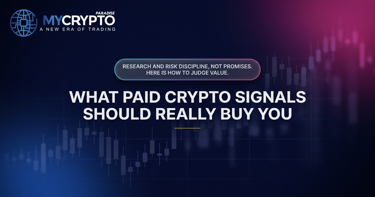 What paid crypto signals should really buy you · MyCryptoParadise