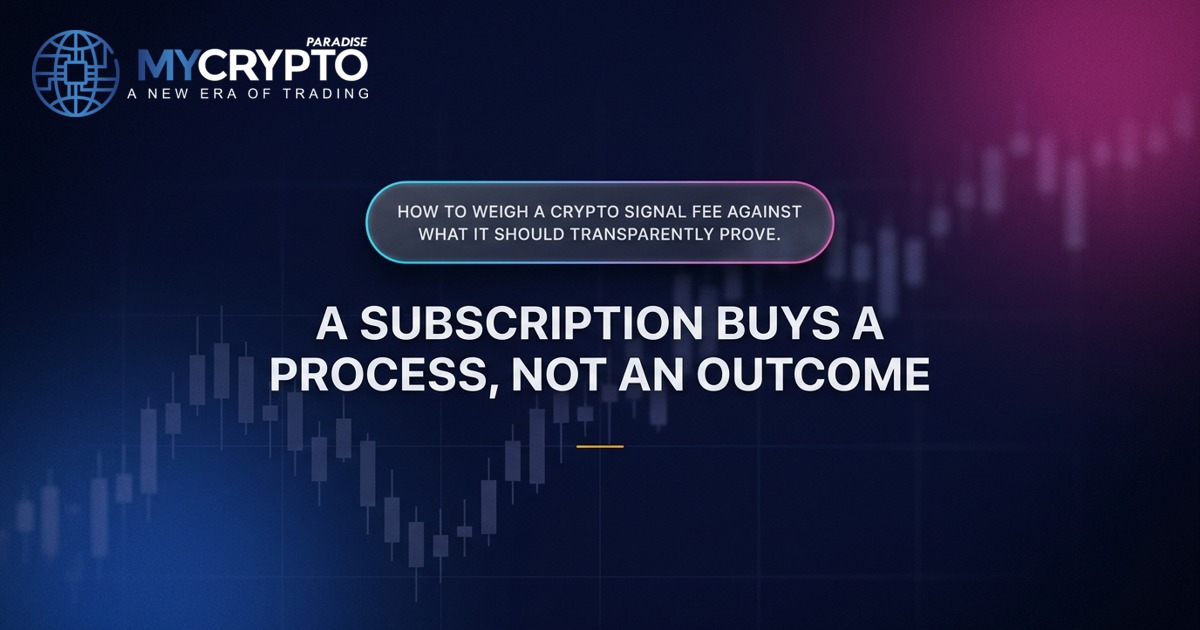 A subscription buys a process, not an outcome · MyCryptoParadise