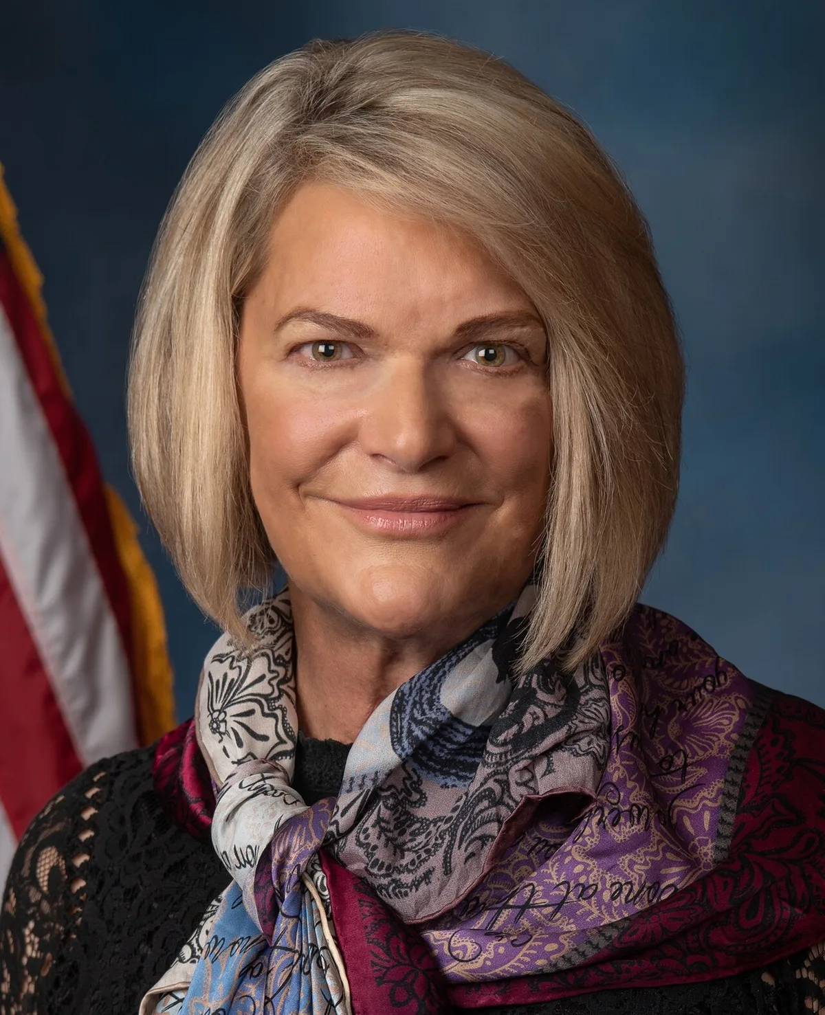 Portrait of U.S. Senator Cynthia Lummis.