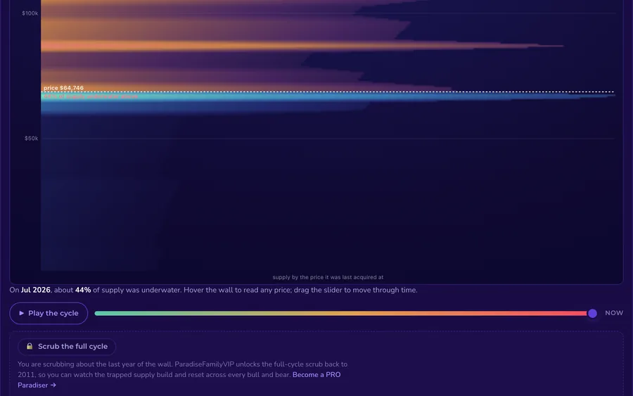 Live preview of the Bitcoin Cost Basis Bands insight