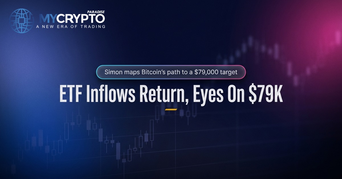 Bitcoin ETF Inflows Return: Simon Eyes $79K Target