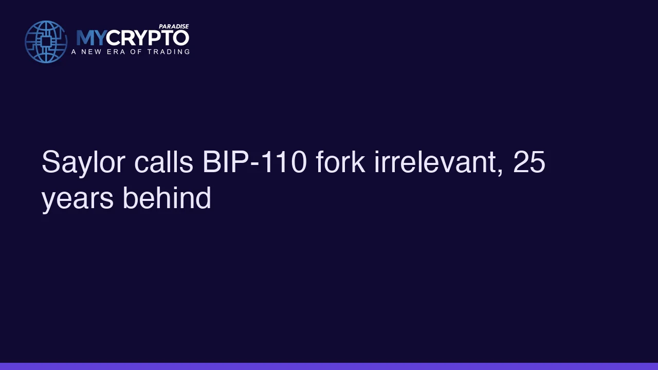 Saylor calls BIP-110 fork irrelevant, 25 years behind