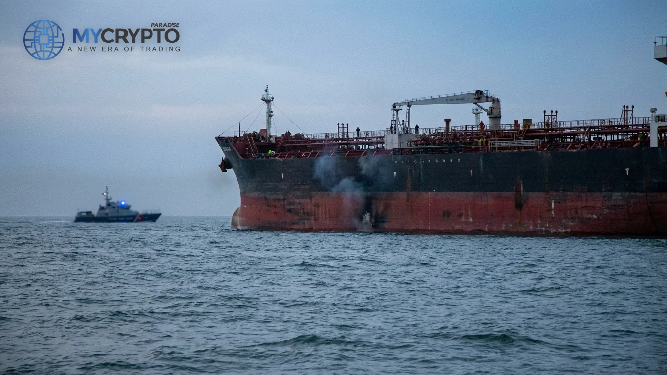 Oil tanker struck by projectile in the Strait of Hormuz