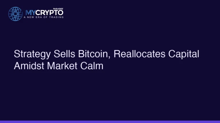 Strategy Sells Bitcoin, Reallocates Capital Amidst Market Calm