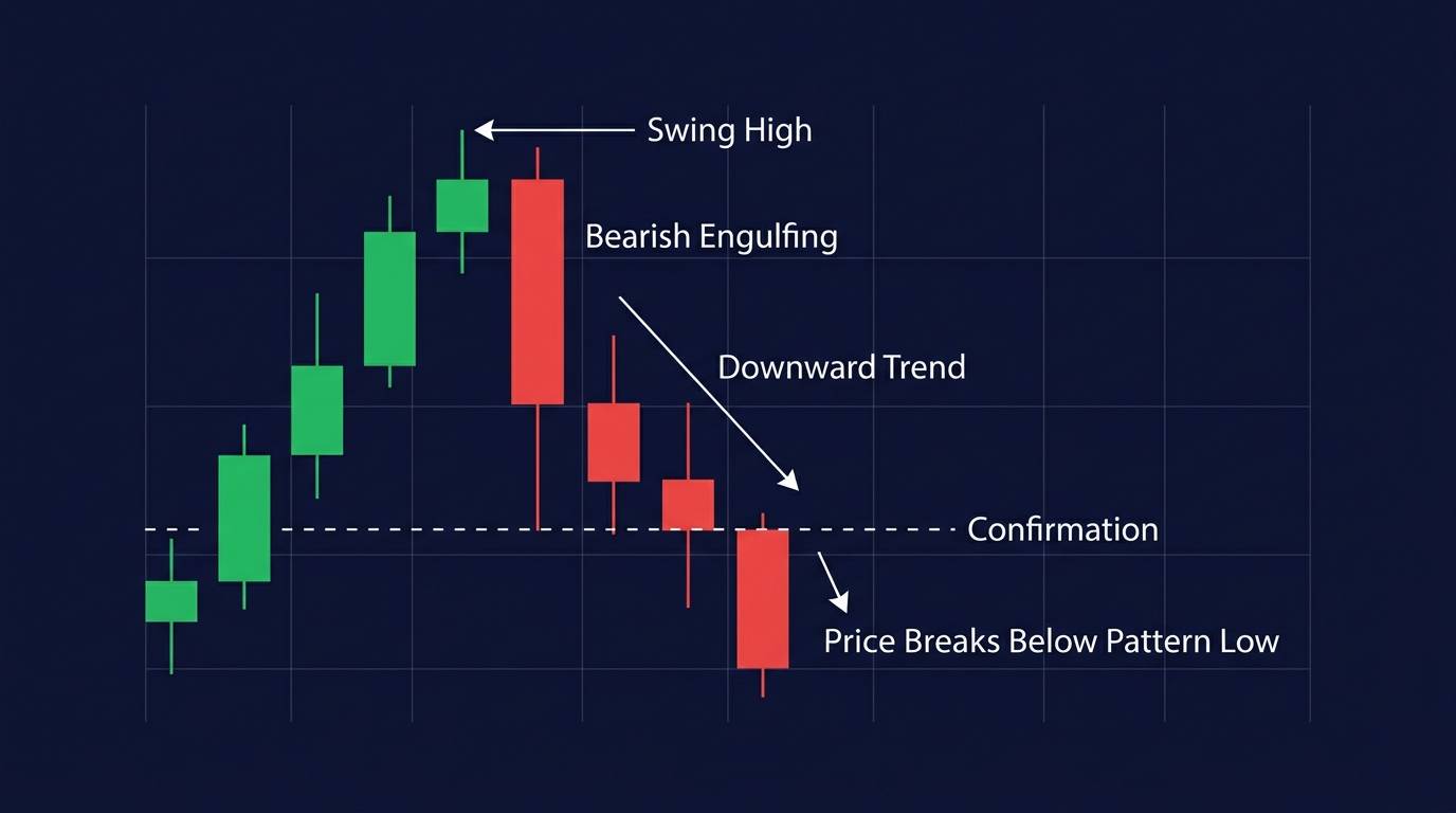 Bearish engulfing confirmation