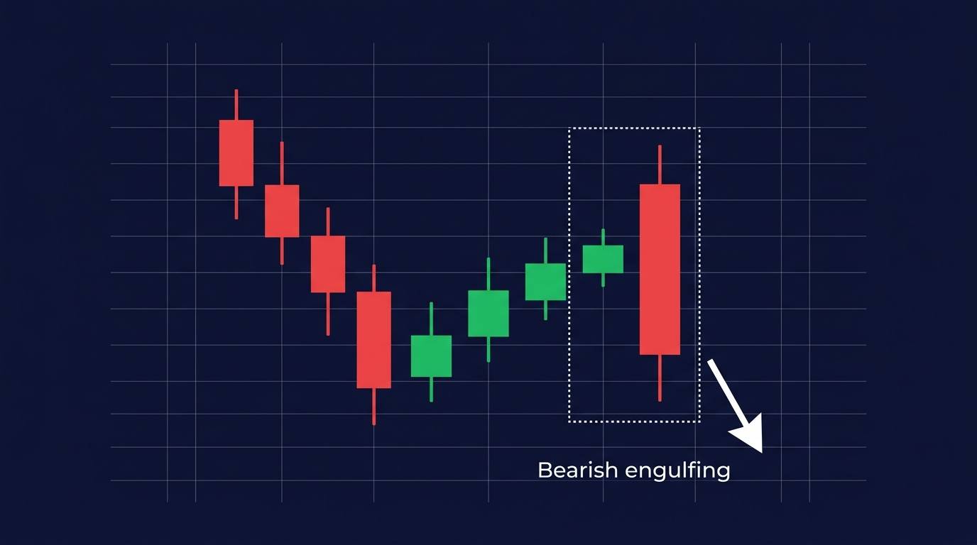 Bearish engulfing confirms downtrend