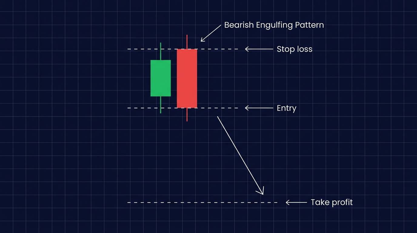 Bearish engulfing trade parameters