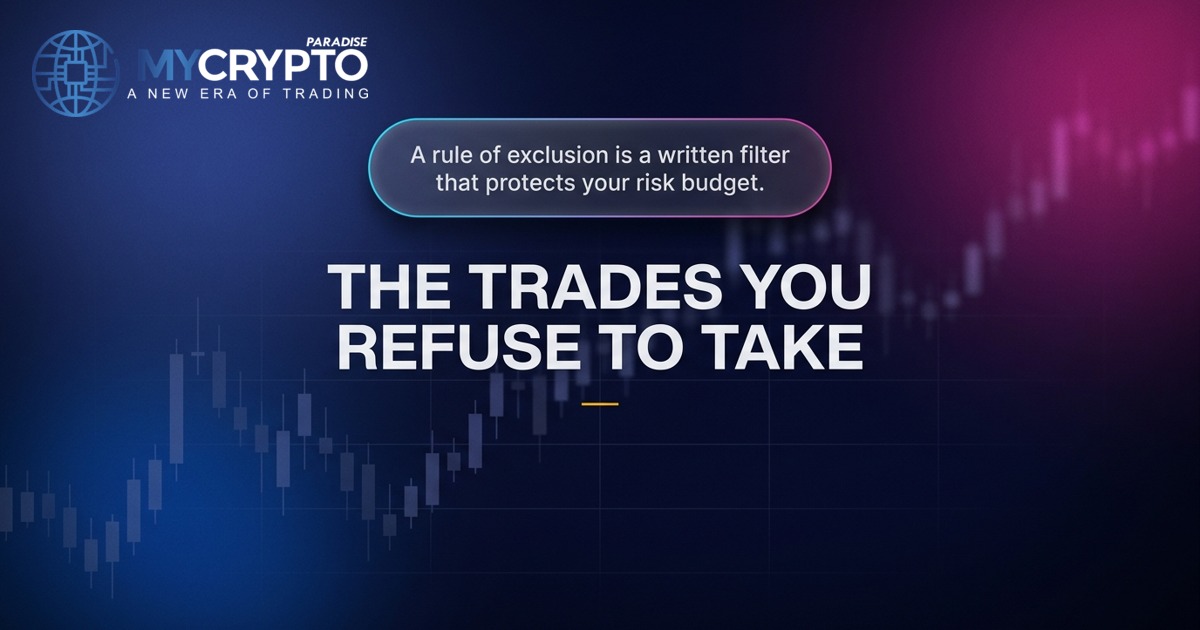 The trades you refuse to take · MyCryptoParadise