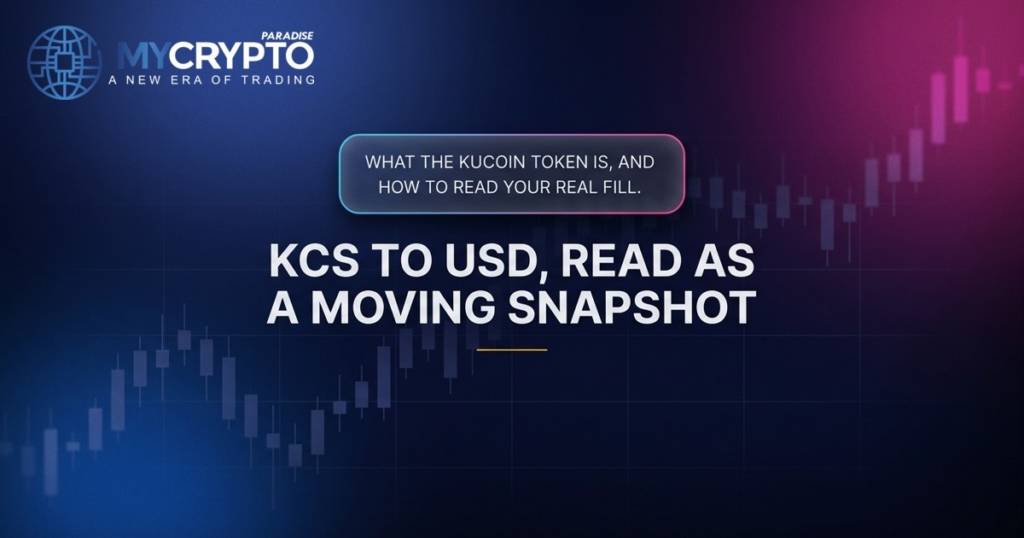 KCS to USD, read as a moving snapshot · MyCryptoParadise