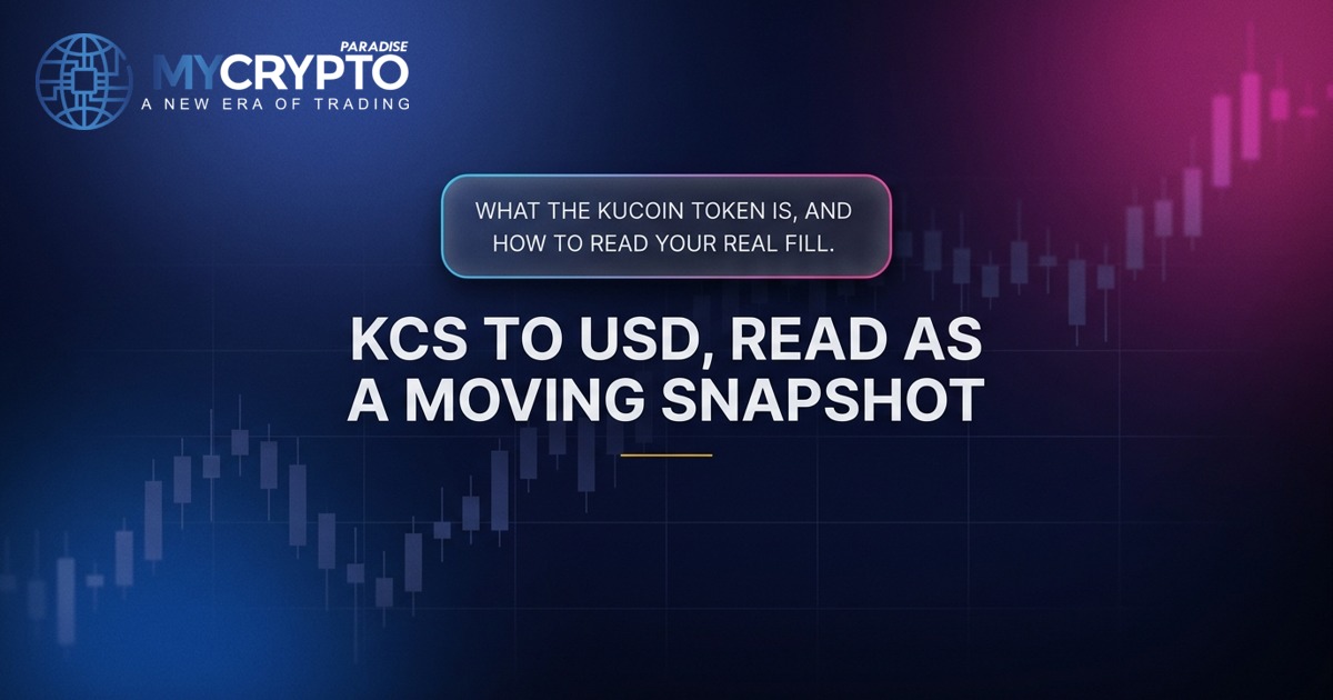 KCS to USD, read as a moving snapshot · MyCryptoParadise