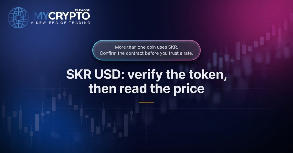 SKR USD: verify the token, then read the price · MyCryptoParadise