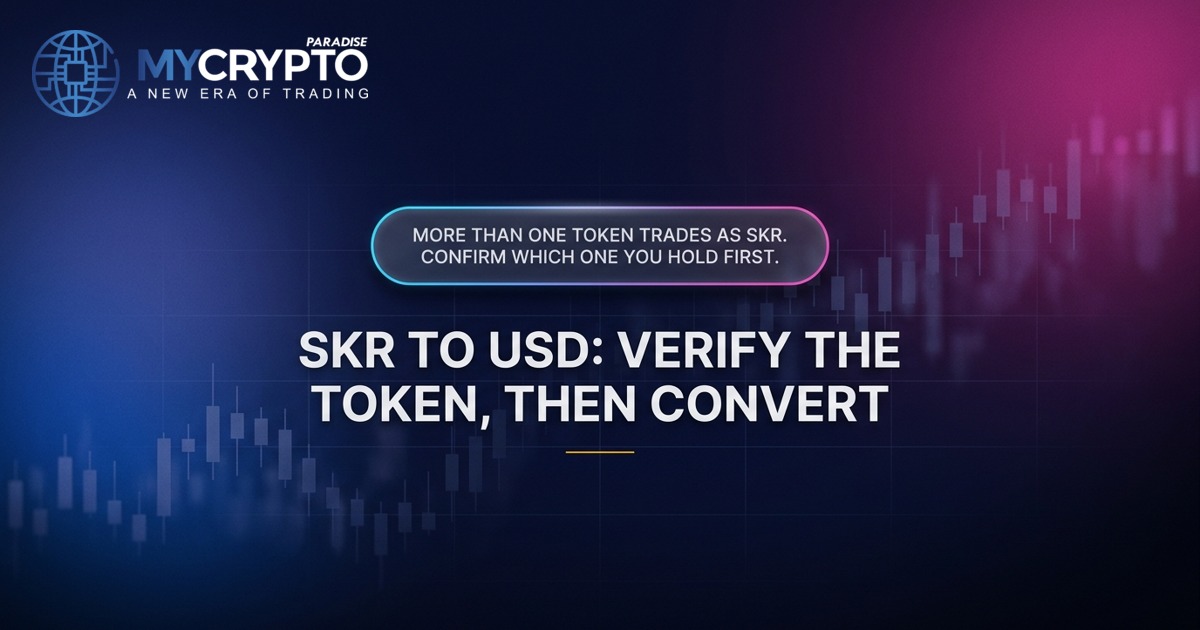 SKR to USD: verify the token, then convert · MyCryptoParadise