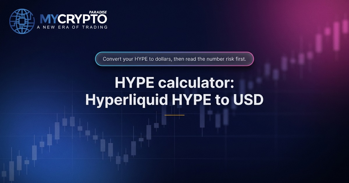 HYPE calculator: Hyperliquid HYPE to USD · MyCryptoParadise
