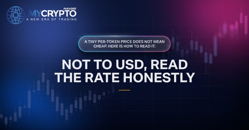 NOT to USD, read the rate honestly · MyCryptoParadise