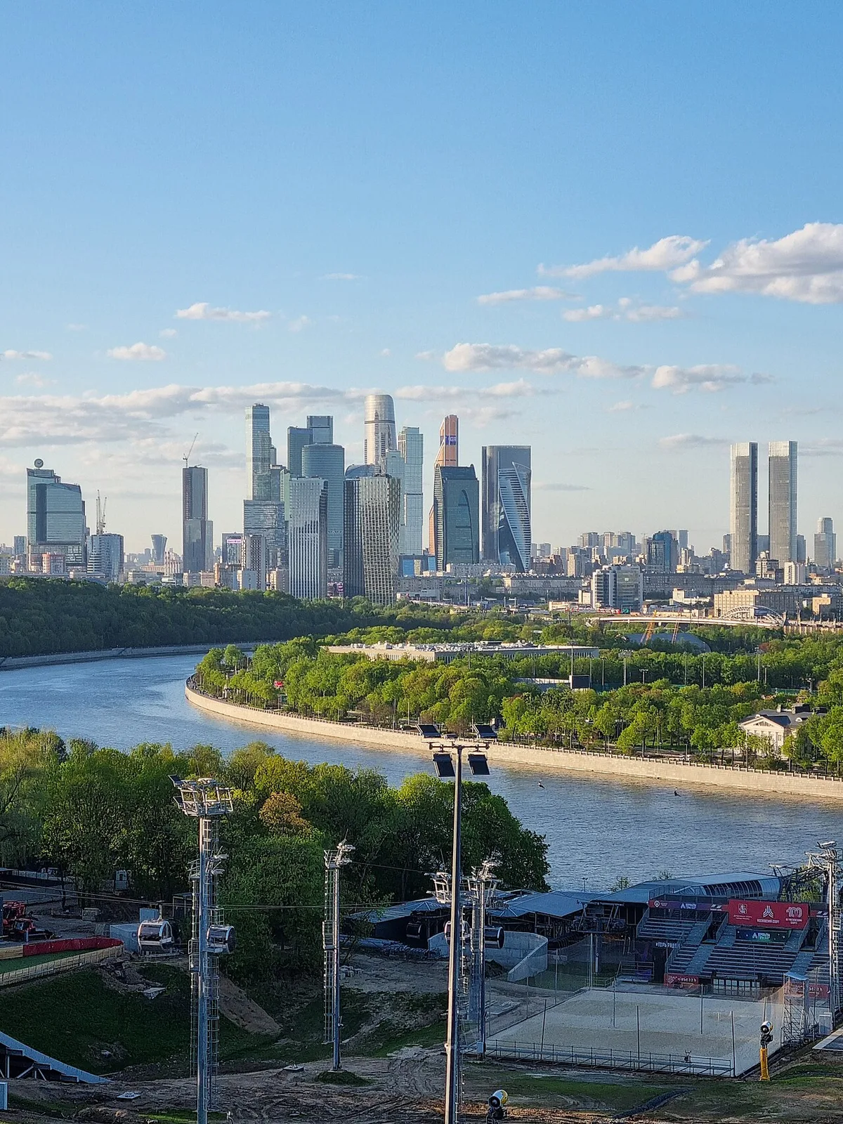 A panoramic view of the Moscow city skyline.
