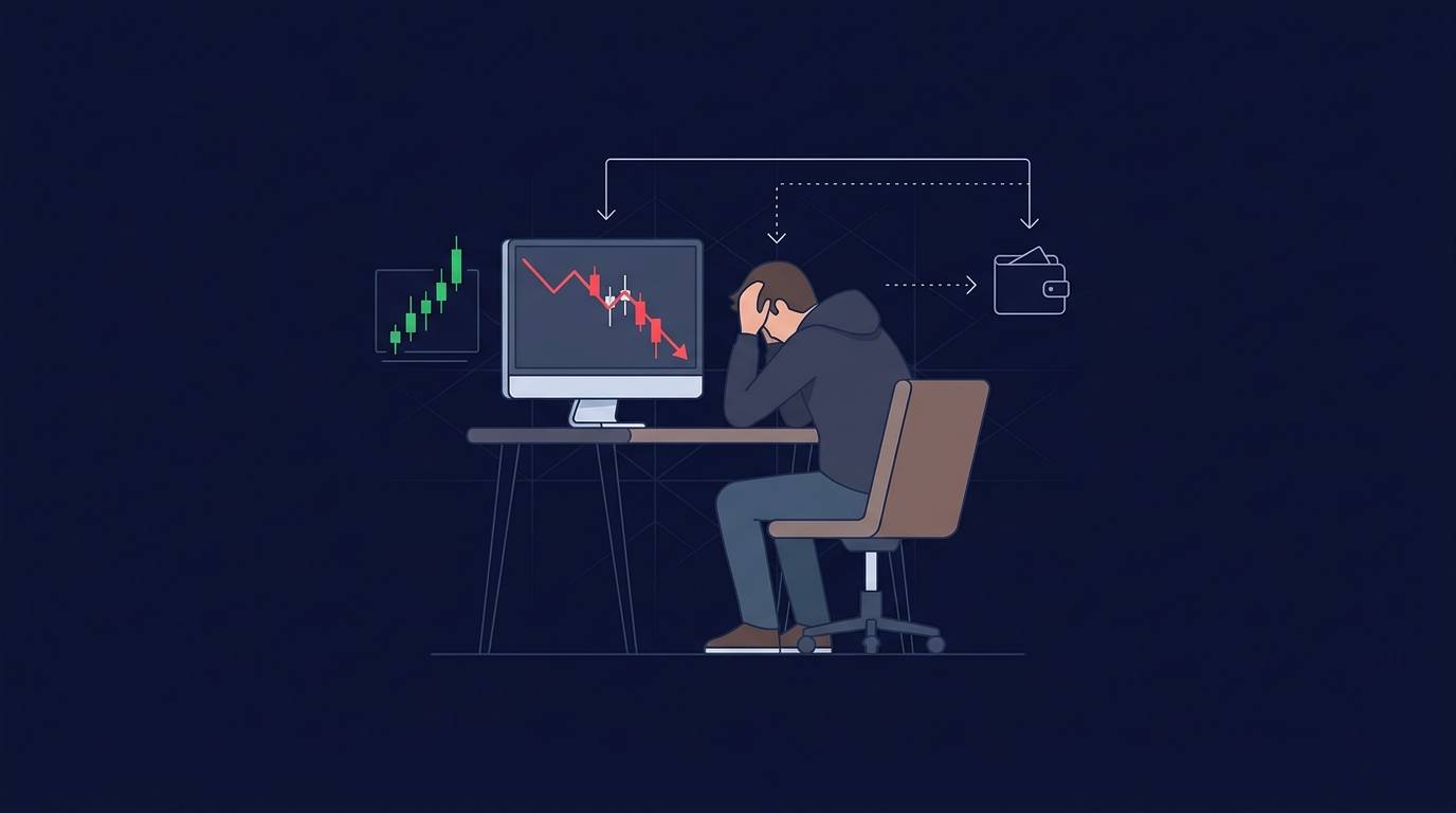 A frustrated trader, illustrating why emotional discipline matters