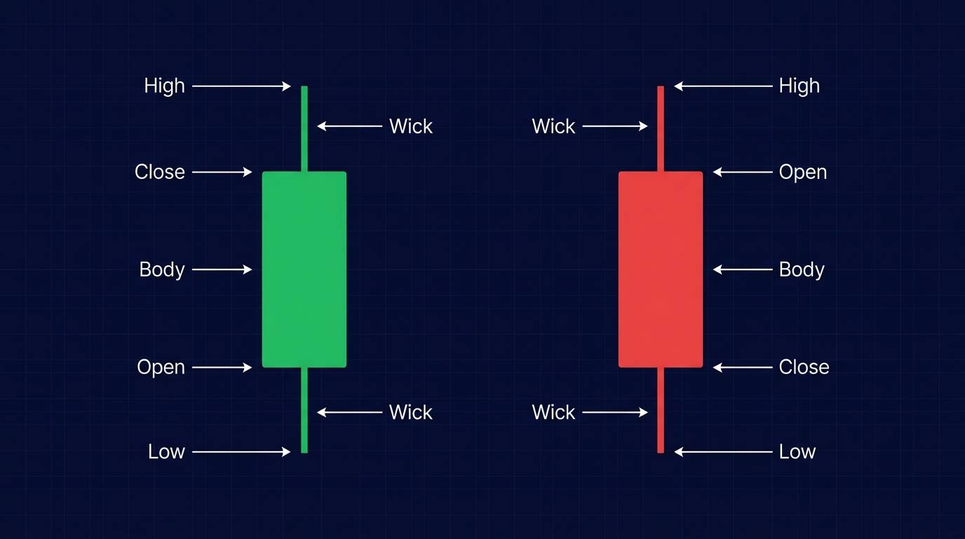 Parts of a candlestick