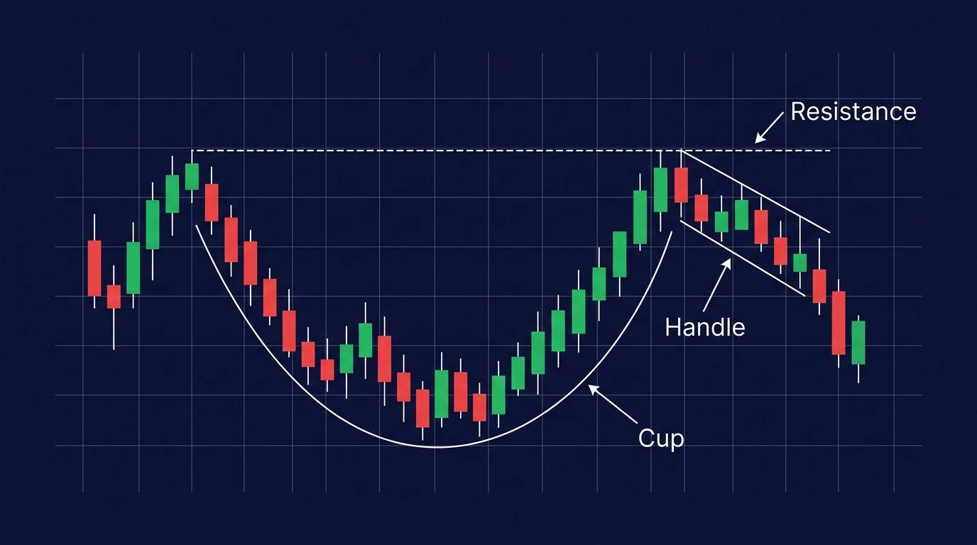 Typical cup and handle pattern