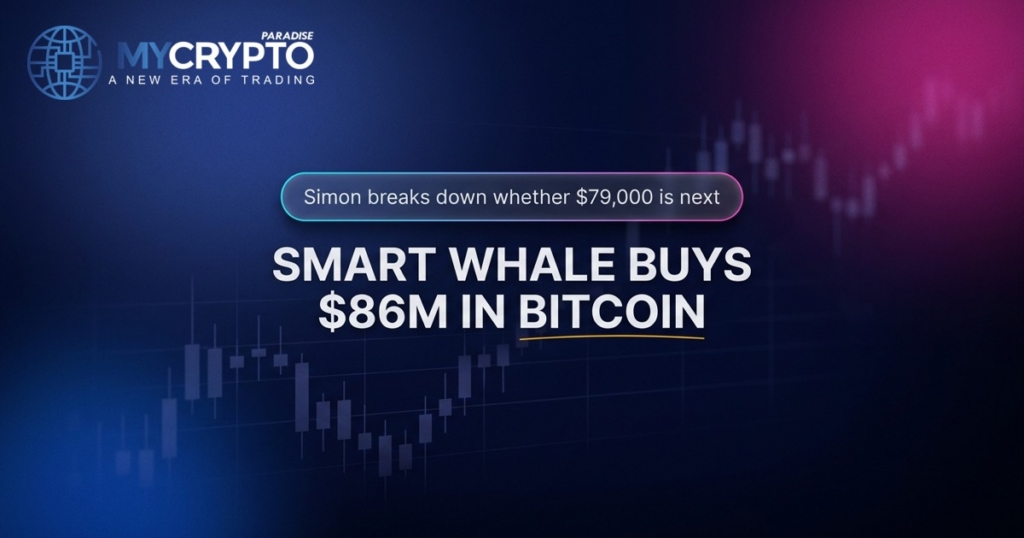 Smart Whale Buys $86M in Bitcoin · MyCryptoParadise
