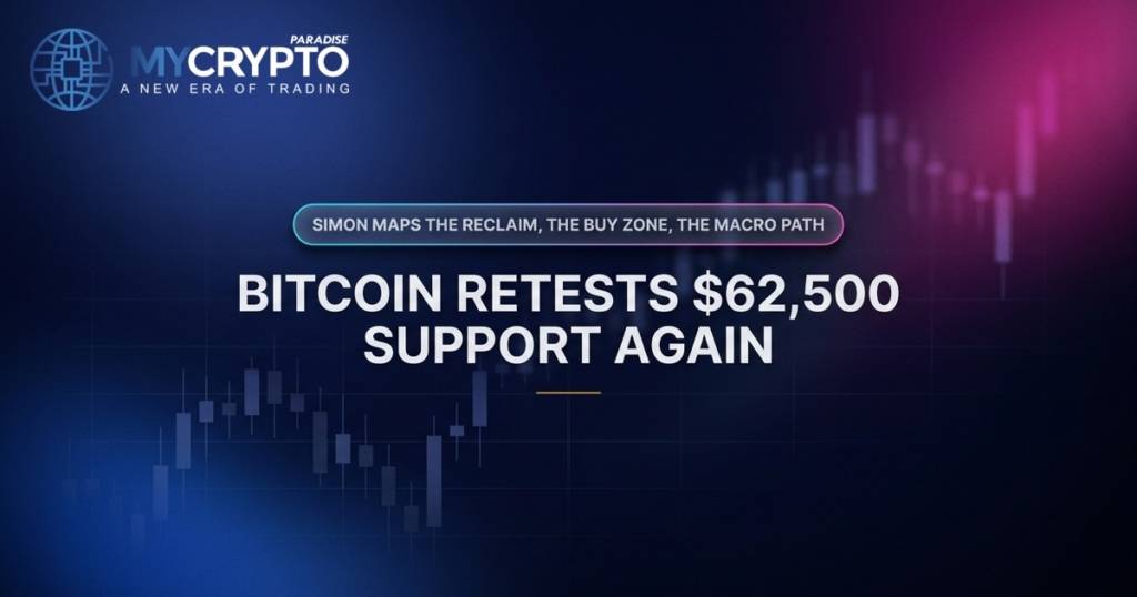 Bitcoin Retests $62,500 Support Again · MyCryptoParadise