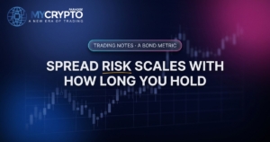 Spread risk scales with how long you hold · A bond metric · MyCryptoParadise. Education only, not financial advice.