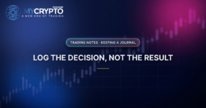 Log the decision, not the result · Keeping a journal · MyCryptoParadise. Education only, not financial advice.