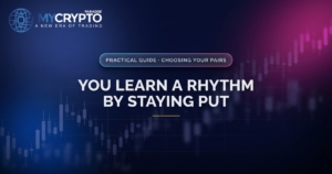 You learn a rhythm by staying put · Choosing your pairs · MyCryptoParadise. Education only, not financial advice.