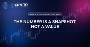 The number is a snapshot, not a value · Converting HYPE · MyCryptoParadise. Education only, not financial advice.