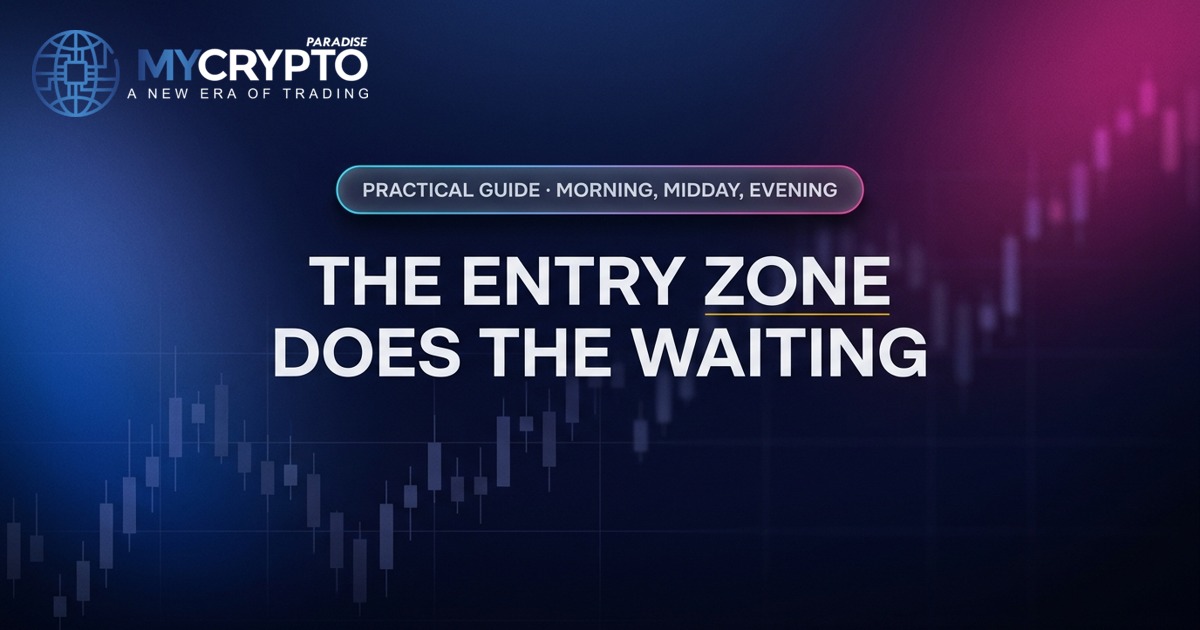 A limit order inside the entry zone does the waiting: crypto signals for business owners and executives, MyCryptoParadise