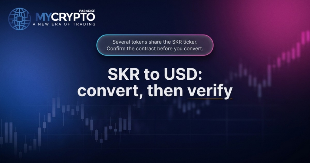 SKR to USD: convert, then verify · MyCryptoParadise