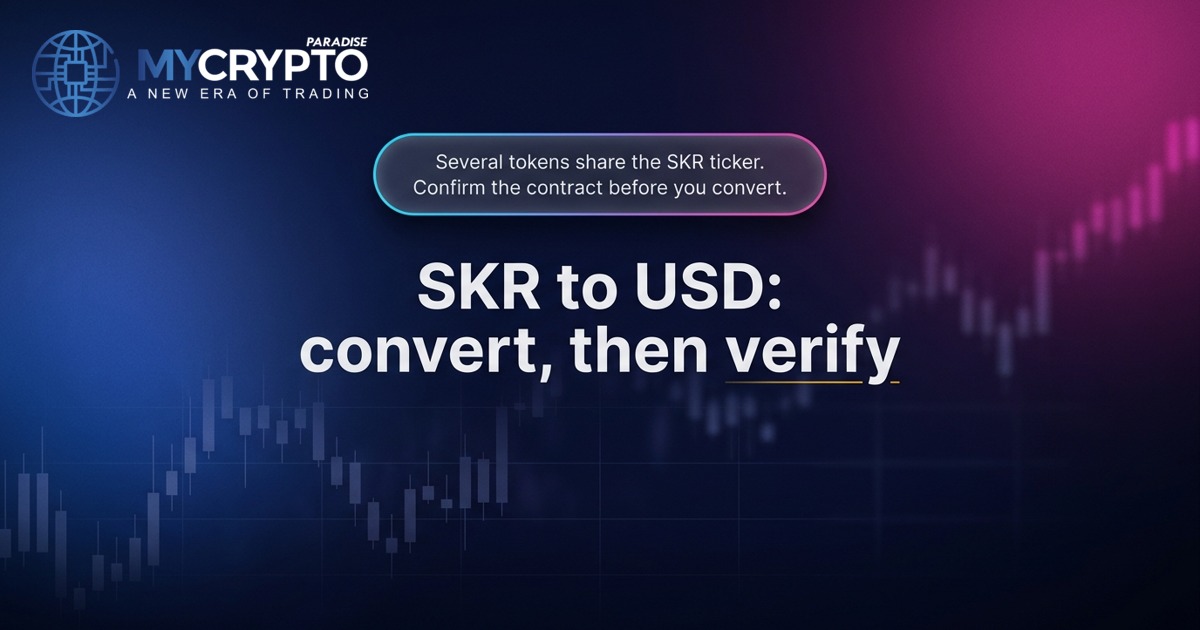 SKR to USD: convert, then verify · MyCryptoParadise