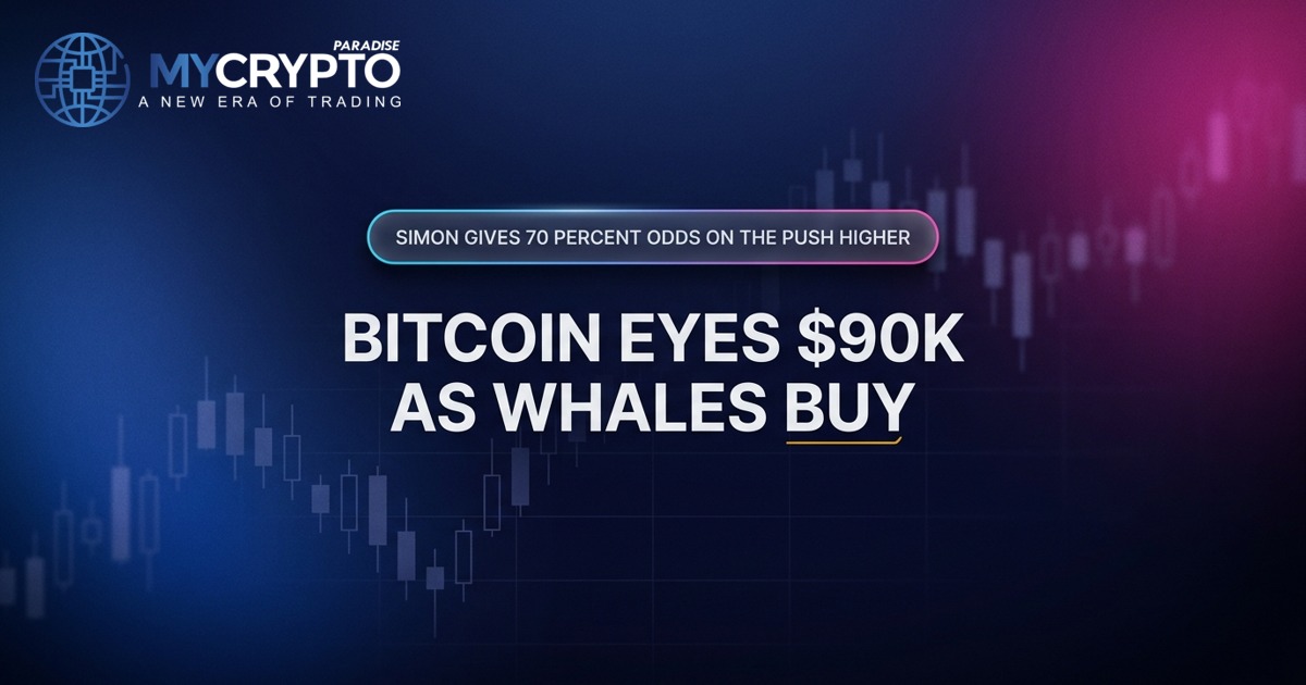 Bitcoin Eyes $90K as Whales Buy · MyCryptoParadise