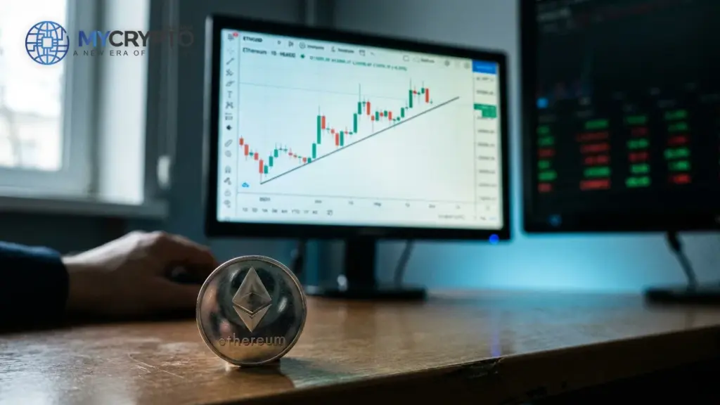 Ethereum holds the trendline it broke against Bitcoin