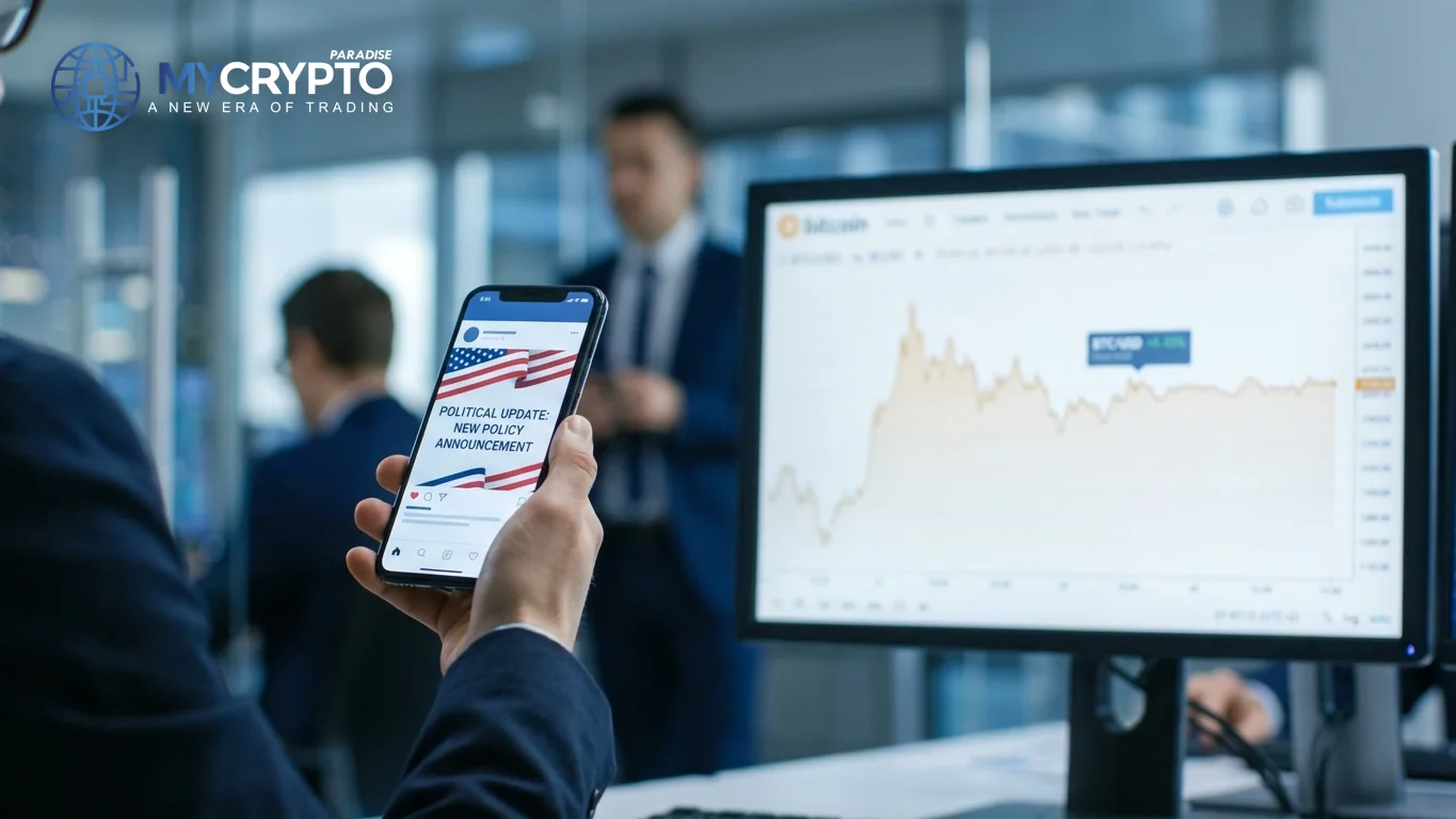 Trump political tweet barely registers for crypto markets