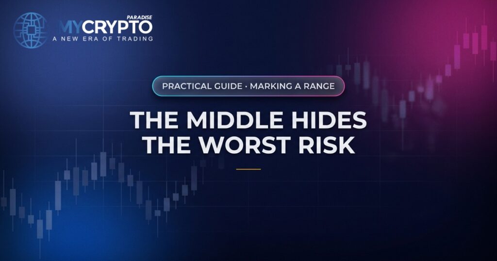 The middle hides the worst risk · Marking a range · MyCryptoParadise. Education only, not financial advice.