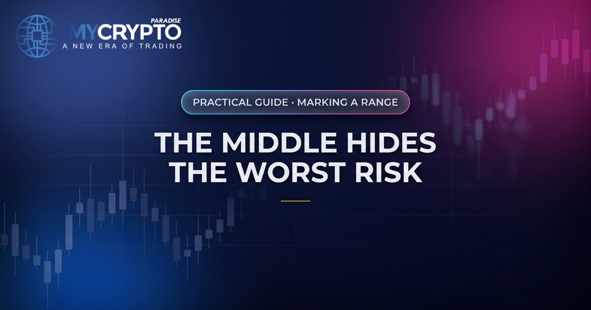 The middle hides the worst risk · Marking a range · MyCryptoParadise. Education only, not financial advice.